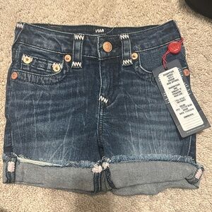 Little girls true religion shorts size 6